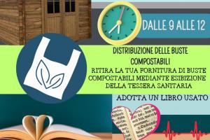 Biblioteca dei libri rifiutati e distribuzione buste compostabili dicembre 2023