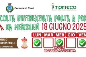 Calendario di Raccolta Differenziata: presa aggiuntiva organico dal 18 giugno 2025